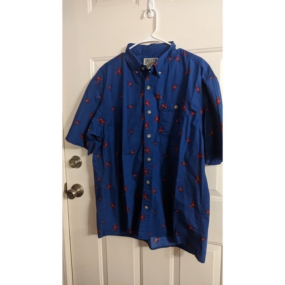 Duluth Trading Company Crab All Over Large Button Up Shirt - Picture 2 of 5